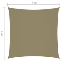 Thumbnail for Sonnensegel Oxford-Gewebe Quadratisch 7x7 m Beige