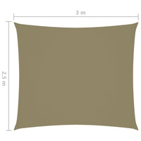 Thumbnail for Sonnensegel Oxford-Gewebe Rechteckig 2,5x3 m Beige
