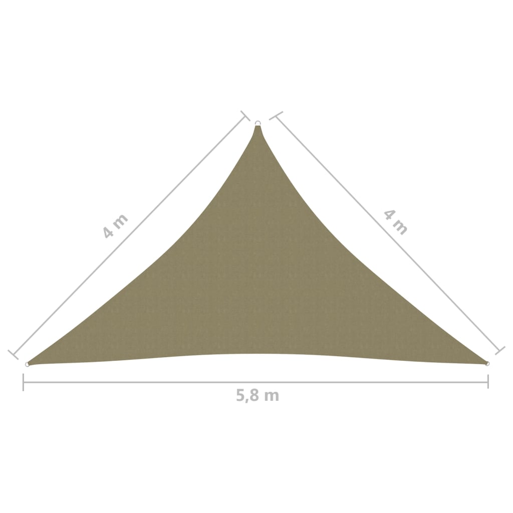 Sonnensegel Oxford-Gewebe Dreieckig 4x4x5,8 m Beige