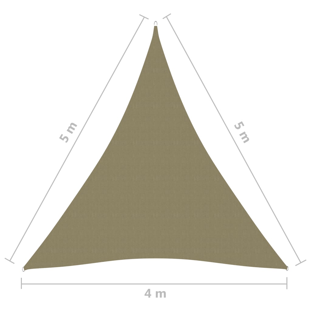 Sonnensegel Oxford-Gewebe Dreieckig 4x5x5 m Beige