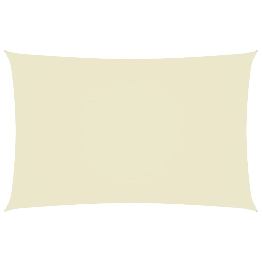 Sonnensegel Oxford-Gewebe Rechteckig 2x5 m Cremeweiß