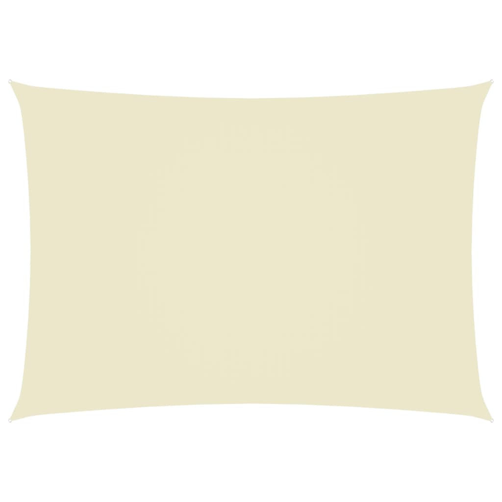 Sonnensegel Oxford-Gewebe Rechteckig 5x7 m Cremeweiß