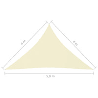 Thumbnail for Sonnensegel Oxford-Gewebe Dreieckig 4x4x5,8 m Creme