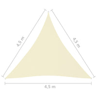 Thumbnail for Sonnensegel Oxford-Gewebe Dreieckig 4,5x4,5x4,5 m Creme