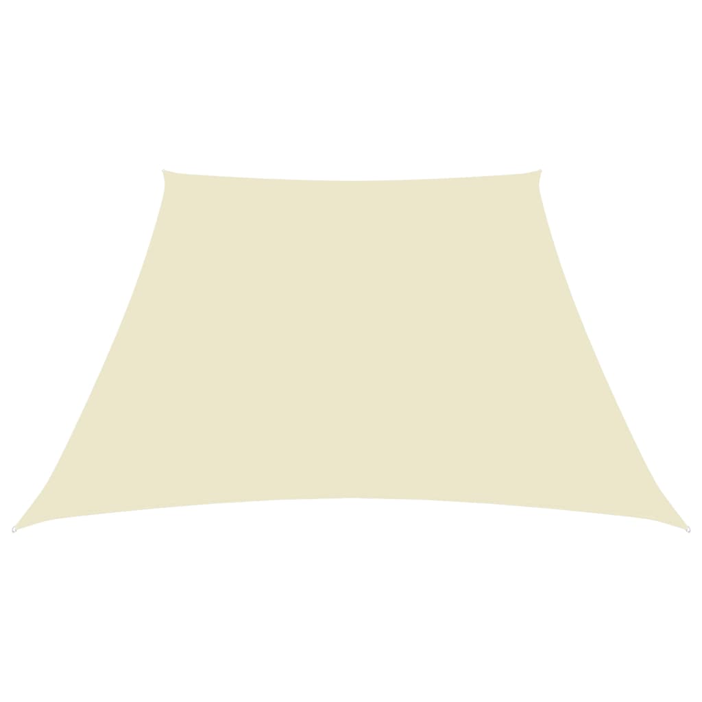 Sonnensegel Oxford-Gewebe Trapezförmig 4/5x3 m Creme
