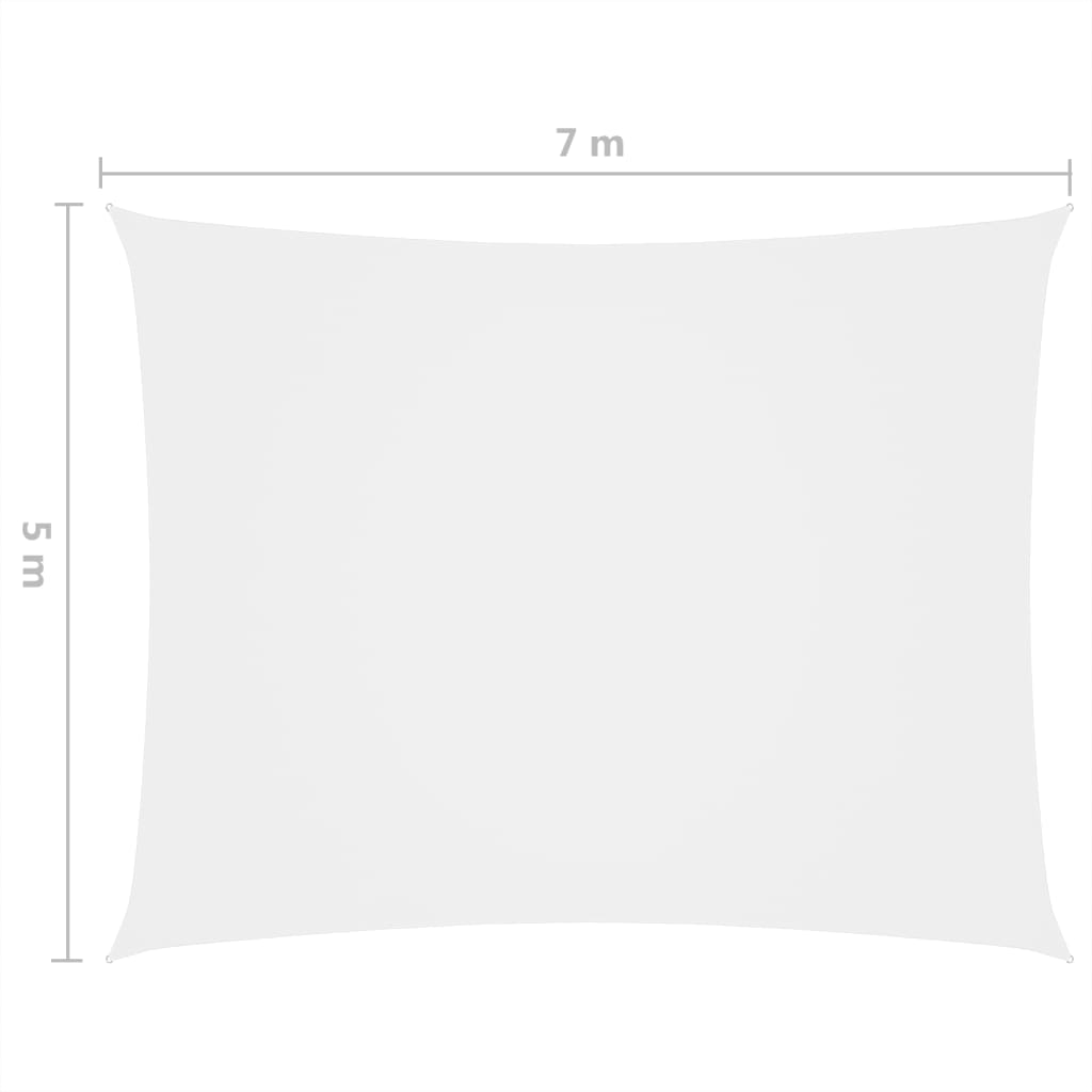 Sonnensegel Oxford-Gewebe Rechteckig 5x7 m Weiß
