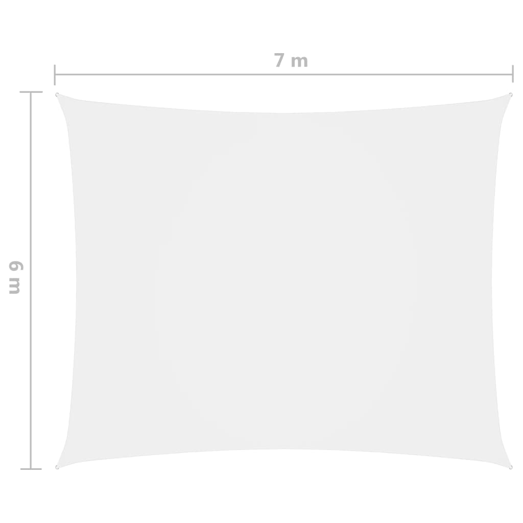 Sonnensegel Oxford-Gewebe Rechteckig 6x7 m Weiß