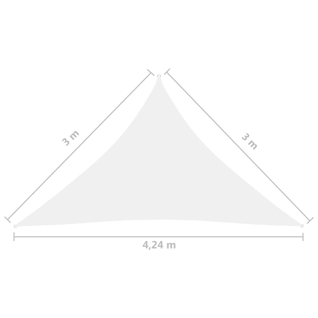 Sonnensegel Oxford-Gewebe Dreieckig 3x3x4,24 m Weiß