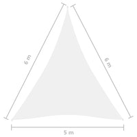 Thumbnail for Sonnensegel Oxford-Gewebe Dreieckig 5x6x6 m Weiß