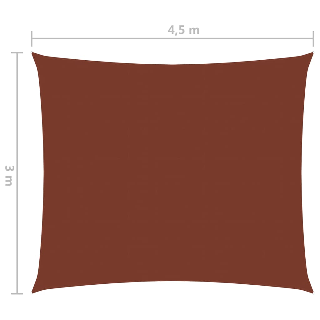 Sonnensegel Oxford-Gewebe Rechteckig 3x4,5 m Terrakottarot