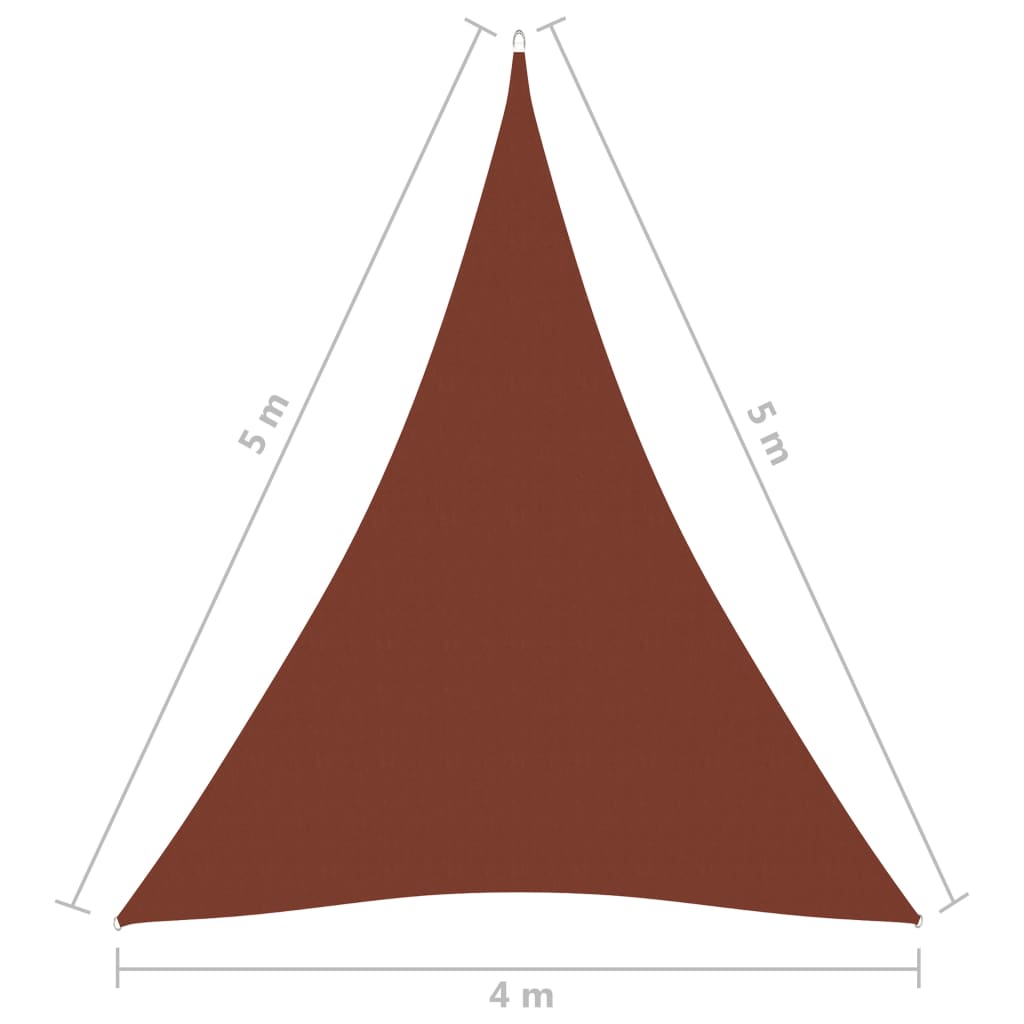 Sonnensegel Oxford-Gewebe Dreieckig 4x5x5 m Terracotta-Rot