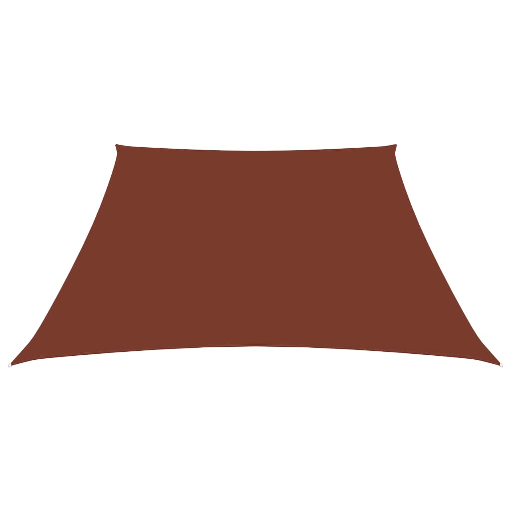 Sonnensegel Oxford-Gewebe Trapezförmig 3/4x3 m Terrakottarot