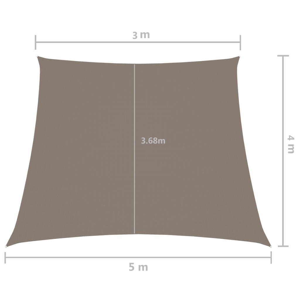 Sonnensegel Oxford-Gewebe Trapezförmig 3/5x4 m Taupe