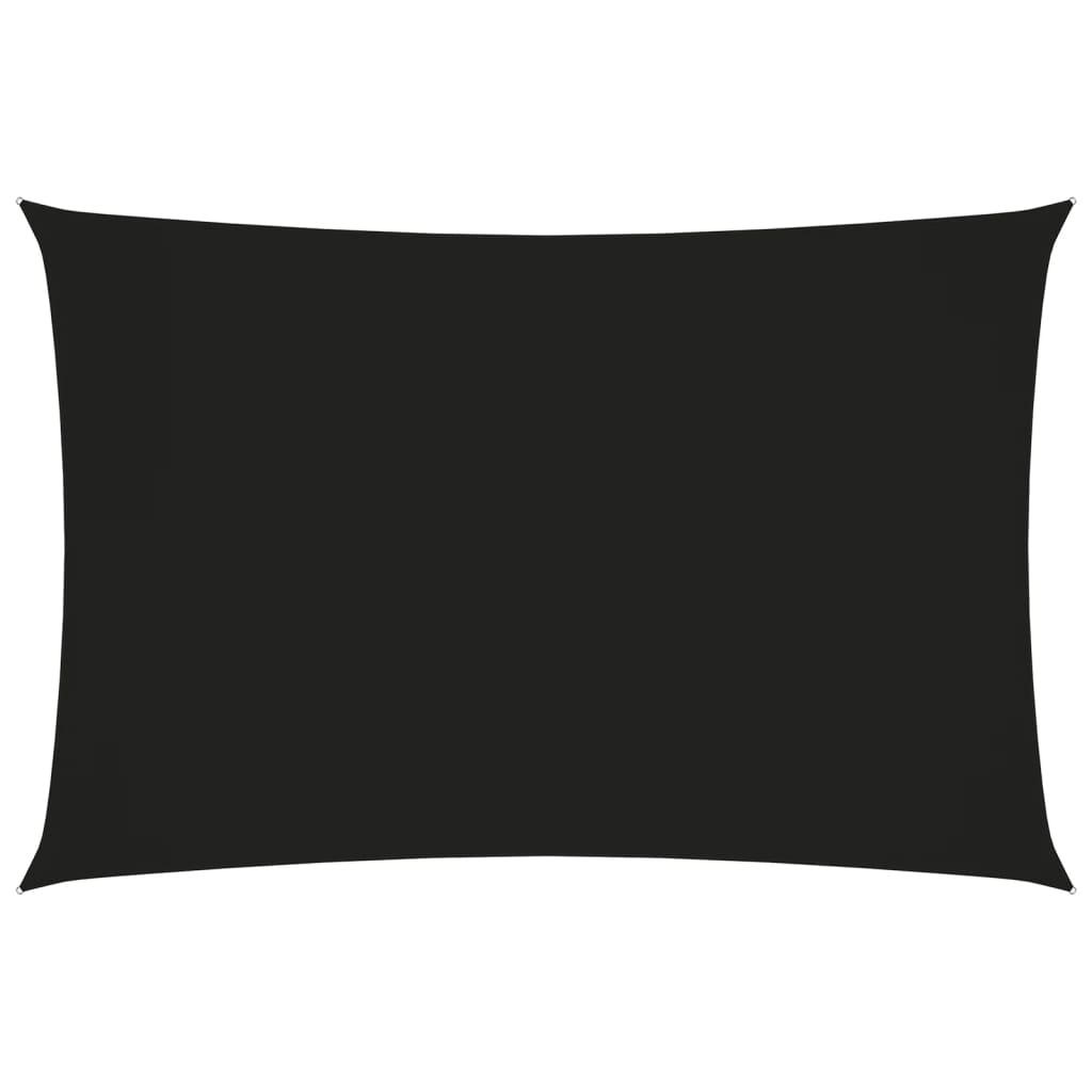 Sonnensegel Oxford-Gewebe Rechteckig 2x4 m Schwarz
