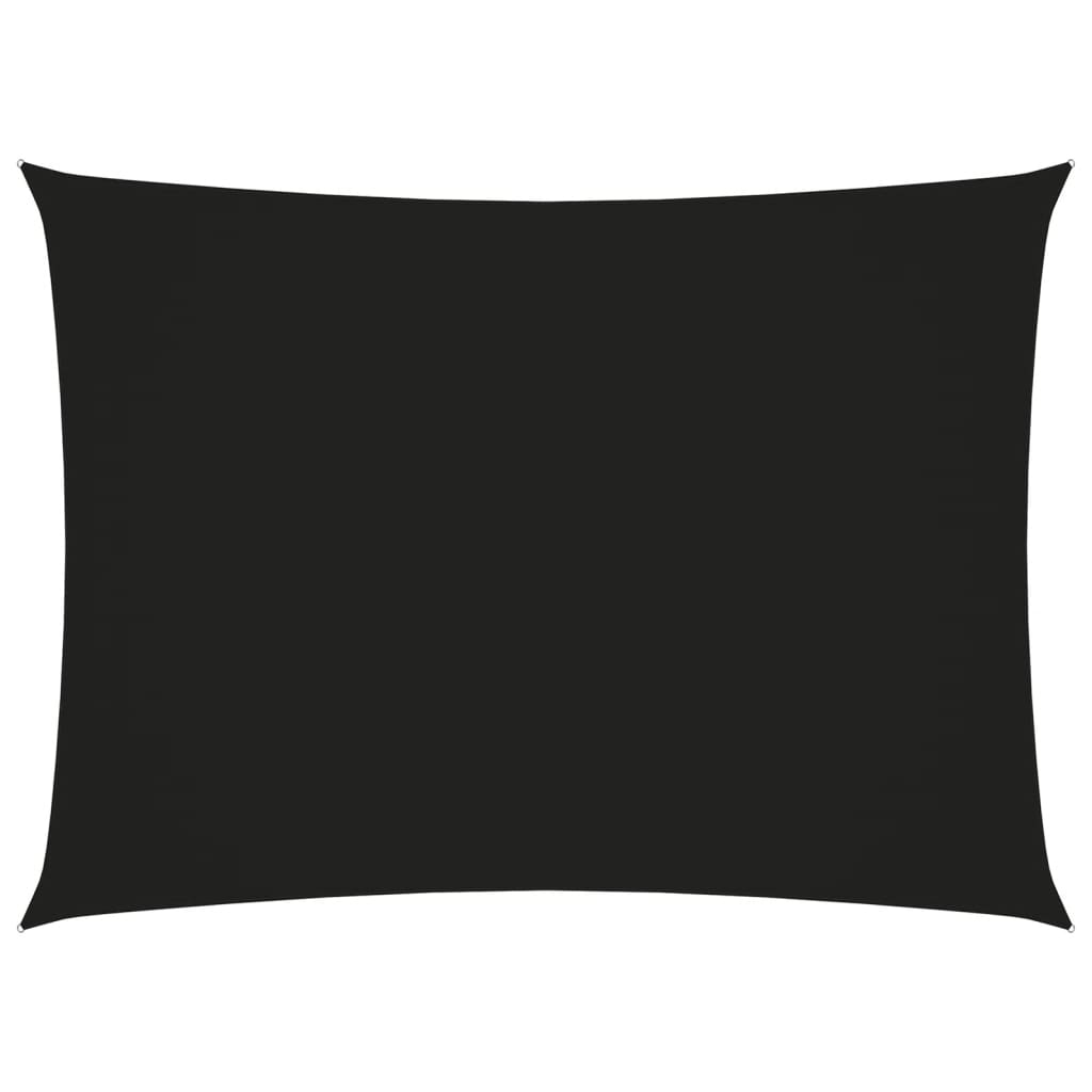 Sonnensegel Oxford-Gewebe Rechteckig 2,5x4 m Schwarz