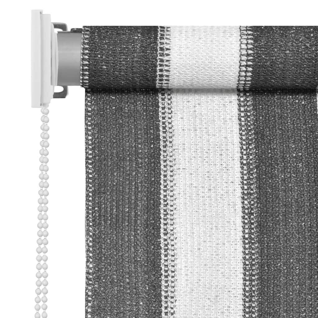 Außenrollo 60x230 cm Anthrazit und Weiß Gestreift