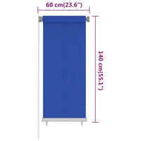 Thumbnail for Außenrollo 60x140 cm Blau HDPE