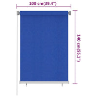 Thumbnail for Außenrollo 100x140 cm Blau HDPE