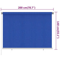 Thumbnail for Außenrollo 200x140 cm Blau HDPE