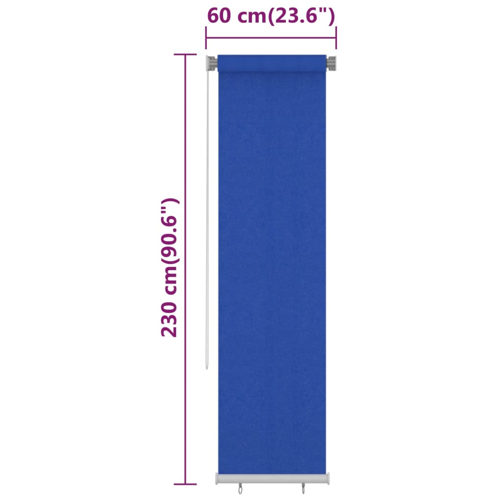 Außenrollo 60x230 cm Blau HDPE