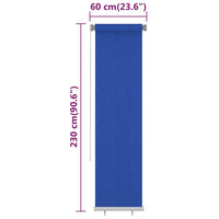 Thumbnail for Außenrollo 60x230 cm Blau HDPE