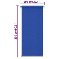 Thumbnail for Außenrollo 100x230 cm Blau HDPE