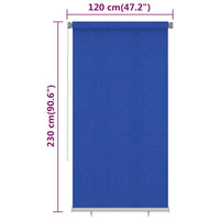 Thumbnail for Außenrollo 120x230 cm Blau HDPE