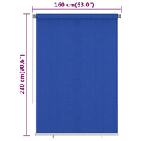 Thumbnail for Außenrollo 160x230 cm Blau HDPE