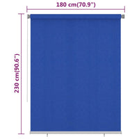 Thumbnail for Außenrollo 180x230 cm Blau HDPE