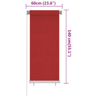 Thumbnail for Außenrollo 60x140 cm Rot HDPE