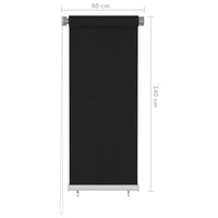 Thumbnail for Außenrollo 60x140 cm Schwarz