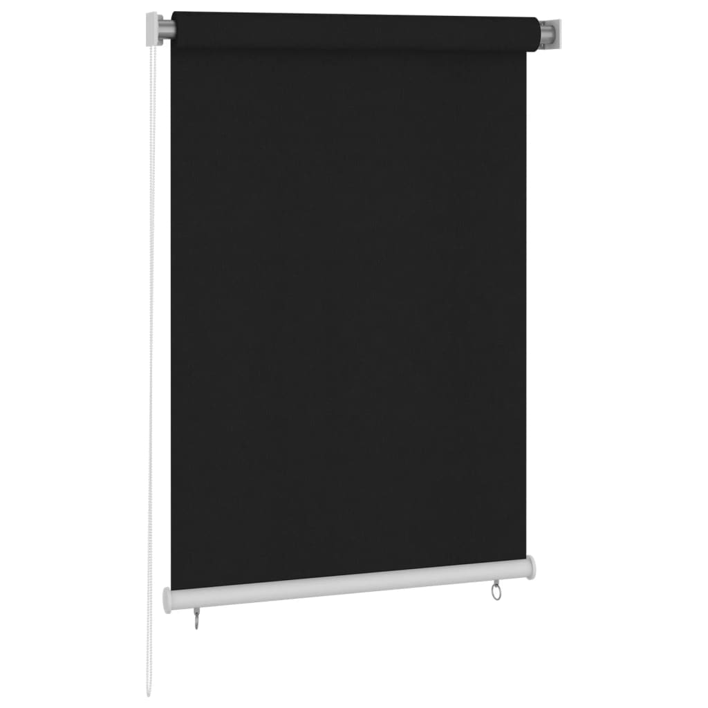Außenrollo 100x140 cm Schwarz