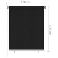 Thumbnail for Außenrollo 120x140 cm Schwarz