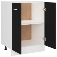 Thumbnail for Unterschrank Schwarz 60x46x81,5 cm Holzwerkstoff