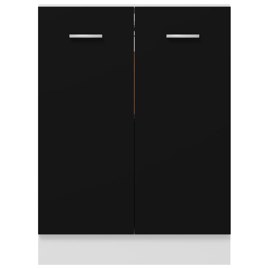 Unterschrank Schwarz 60x46x81,5 cm Holzwerkstoff