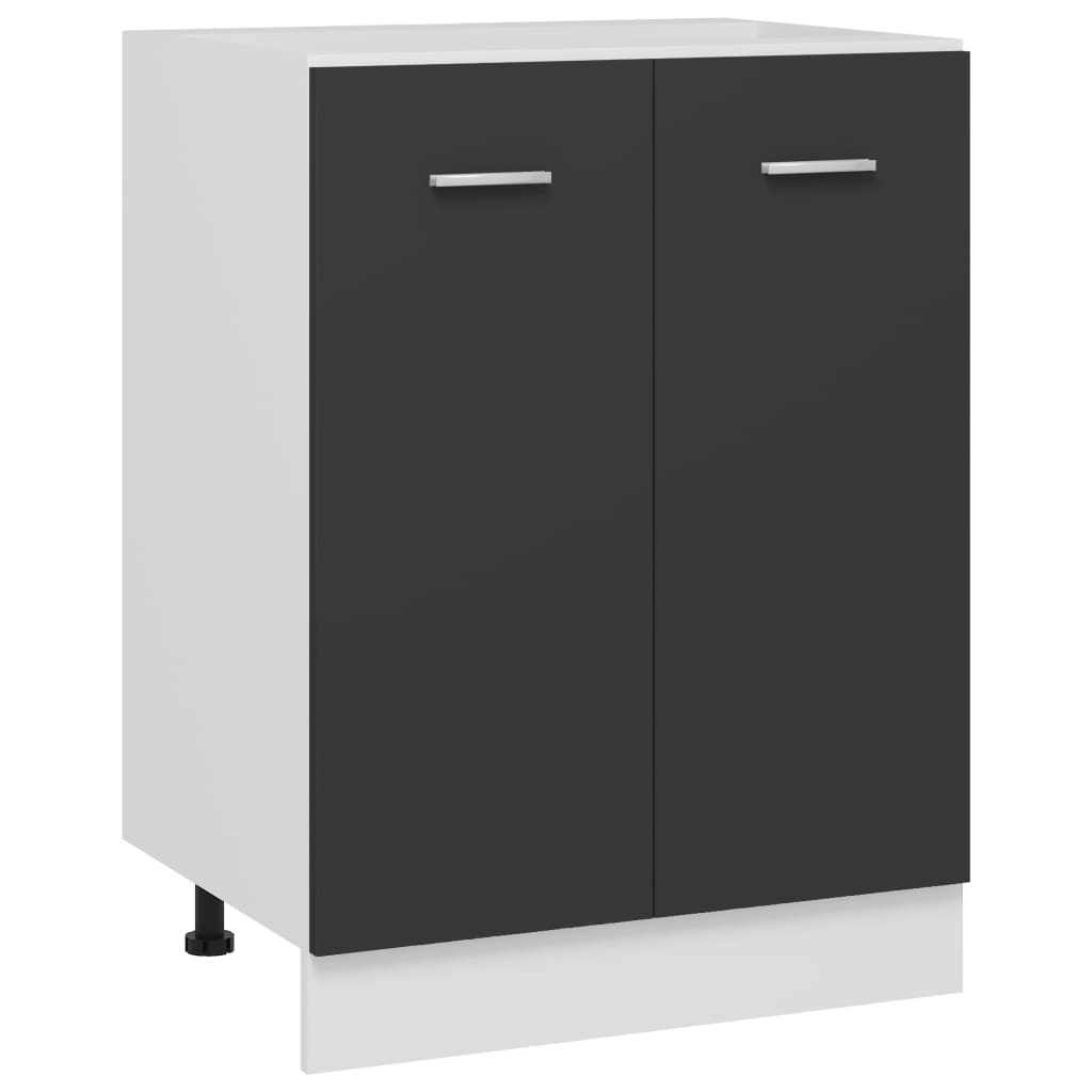 Unterschrank Grau 60x46x81,5 cm Holzwerkstoff