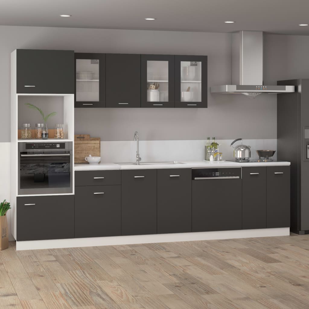 Unterschrank Grau 60x46x81,5 cm Holzwerkstoff