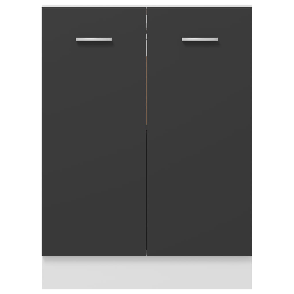 Unterschrank Grau 60x46x81,5 cm Holzwerkstoff