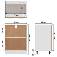 Thumbnail for Unterschrank Sonoma-Eiche 60x46x81,5 cm Holzwerkstoff