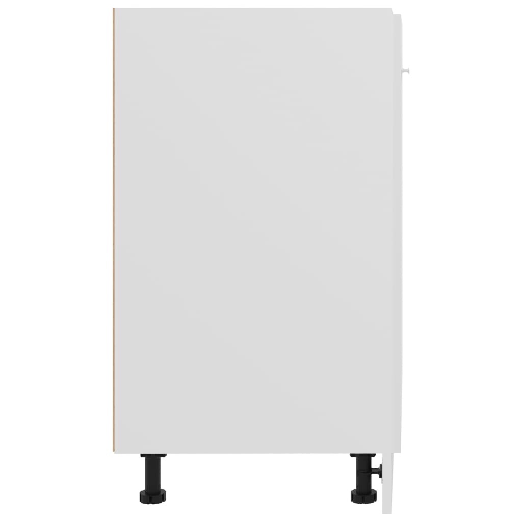 Unterschrank Hochglanz-Weiß 60x46x81,5 cm Holzwerkstoff
