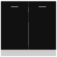 Thumbnail for Spülenunterschrank Schwarz 80x46x81,5 cm Holzwerkstoff