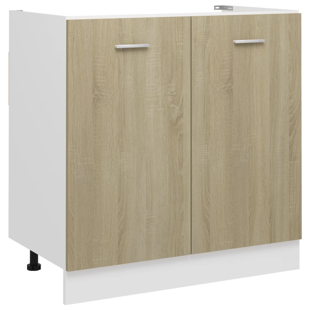 Spülenunterschrank Sonoma-Eiche 80x46x81,5 cm Holzwerkstoff