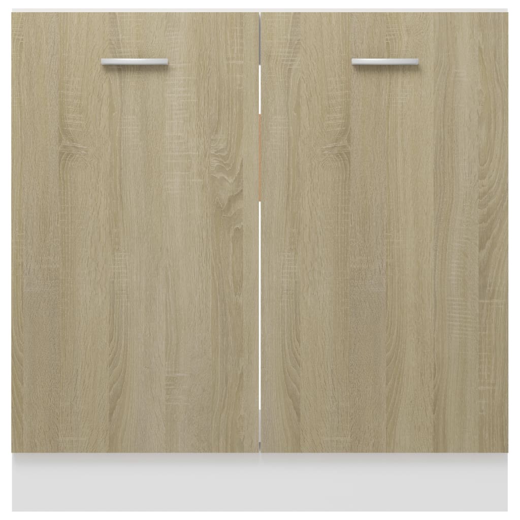 Spülenunterschrank Sonoma-Eiche 80x46x81,5 cm Holzwerkstoff