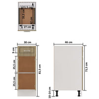 Thumbnail for Schubunterschrank Sonoma-Eiche 30x46x81,5 cm Holzwerkstoff