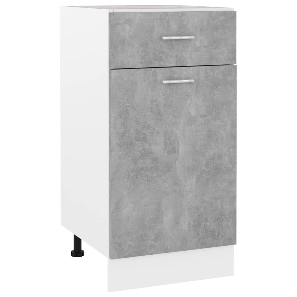 Schubunterschrank Betongrau 40x46x81,5 cm Holzwerkstoff