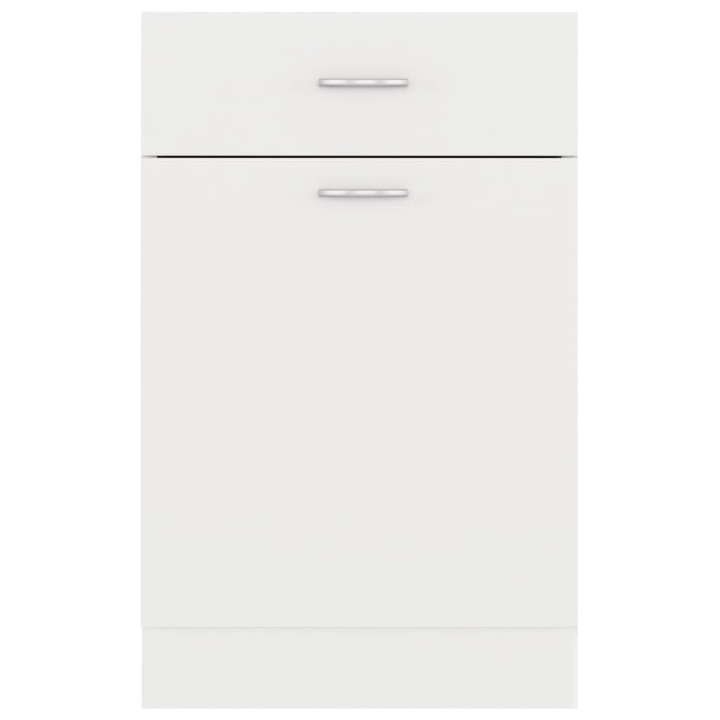 Schubunterschrank Weiß 50x46x81,5 cm Holzwerkstoff
