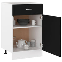 Thumbnail for Schubunterschrank Schwarz 50x46x81,5 cm Holzwerkstoff