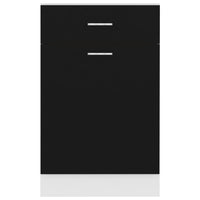 Thumbnail for Schubunterschrank Schwarz 50x46x81,5 cm Holzwerkstoff