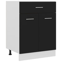 Thumbnail for Schubunterschrank Schwarz 60x46x81,5 cm Holzwerkstoff