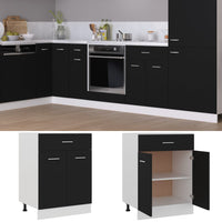 Thumbnail for Schubunterschrank Schwarz 60x46x81,5 cm Holzwerkstoff